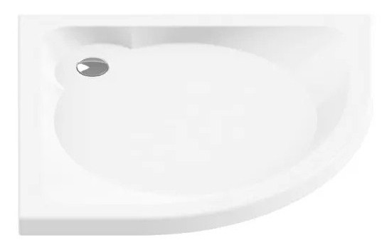 New Trendy Cantare Brodzik Posadzkowy Półokrągły Biały 80x80 cm (B-0159)